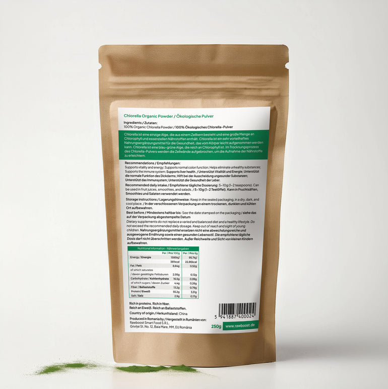 Chlorella Pulver aus Biologischem Anbau 250 g