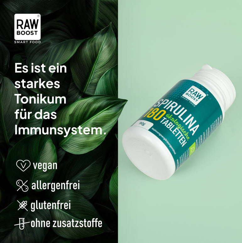 Spirulina 180 Ökologische Tabletten